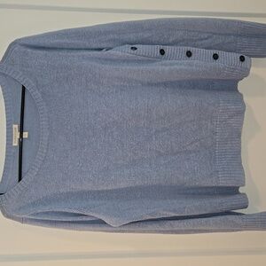 Eileen Fisher Sweater With Side Button Detail - Large